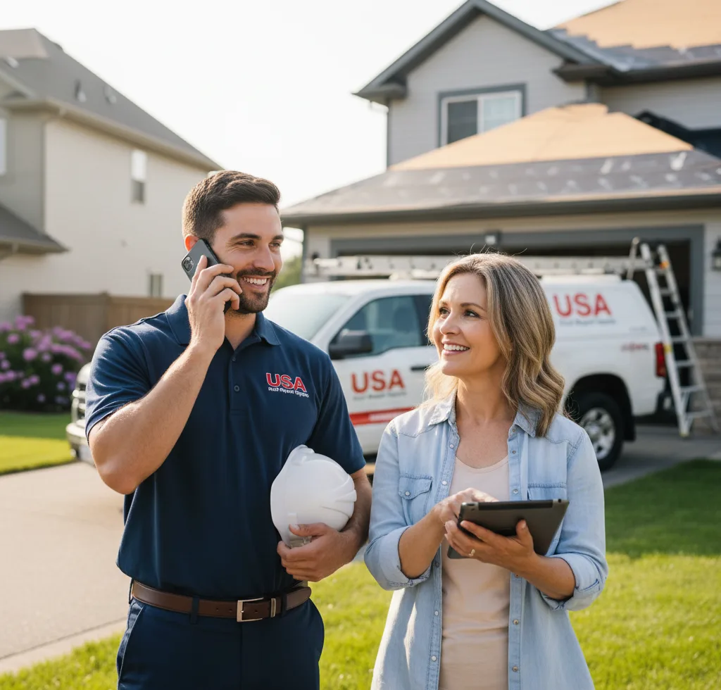 USA Roof Repair Experts customer support in Rindge